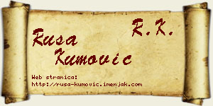 Rusa Kumović vizit kartica